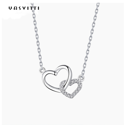 Đồ trang sức dành cho phụ nữ cổ điển 925 Sterling Silver Necklace Heart Necklace OEM