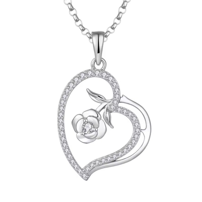 YASVITTI Custom phụ nữ dây chuyền cổ dây chuyền trang sức tốt Rhodium bọc hoa hồng 925 Sterling bạc trái tim vòng cổ