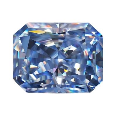 VVS 1ct đá nghiền Radiant cắt lỏng Moissanite kim cương xanh Melee Moissanite