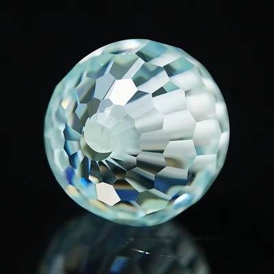 Vật liệu đá quý Phòng thí nghiệm tổng hợp tạo ra hạt Moissanite màu xanh tròn để làm đồ trang sức