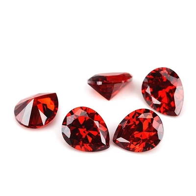 Vintage moissanite nhẫn đính hôn đá quý lỏng màu sắc khác nhau hình dạng Pear 6x4mm tổng hợp hình khối Zirconia