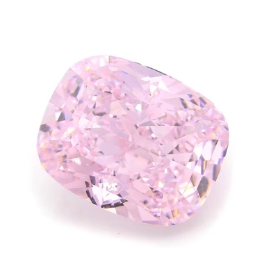 Đá cắt băng 4k Cz Đá màu hồng Hình dạng đệm 7x6mm 10x8mm Đá quý lỏng Zirconia khối tổng hợp