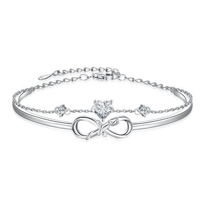 Vòng tay trang sức bạc Sterling 3A pha lê