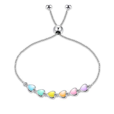 0.14oz 8.3in Vòng tay trượt bạc Sterling 5A CZ Vòng tay trượt bi bạc