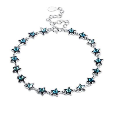 21.7cm 0.22oz Sterling Silver Slider Vòng tay Vị hôn Silver Crystal Bracelet ODM