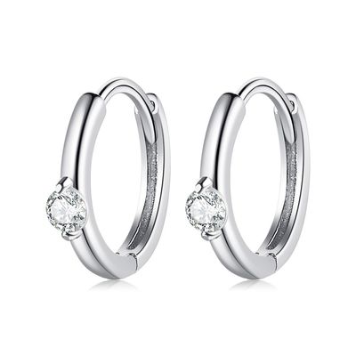 0.08oz 2.3 Gram Sterling Silver Jewelry Festival Earrings Green Hoop Earring ODM
