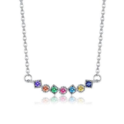 45.5 cm 0.07oz Chuỗi vòng cổ Sterling bạc 5A Vòng cổ Zirconia dành cho nam giới khối