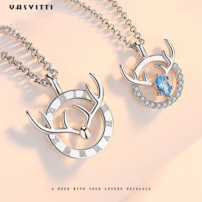 15,7in 8g Sterling Silver Trang sức Dây chuyền Người yêu Mặt dây chuyền Nhung hươu ODM