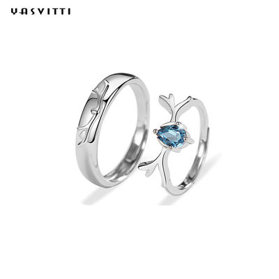 4.13mm 1.68g Sterling Silver Jewelry Nhẫn S990 Fiancée Silver Zircon Classic Ring