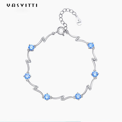 0,14oz 0,2m Vòng tay trang sức bạc Sterling Vòng tay hôn thê có thể điều chỉnh Vòng đeo tay SGS