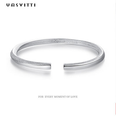0.06m 4.5g Vòng đeo tay cặp đôi Vòng đeo tay Sterling Silver Bangle Vòng tay ODM
