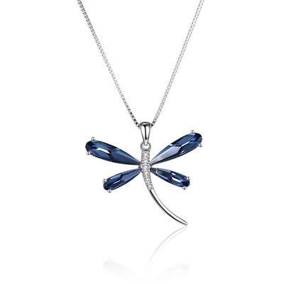 29mm 5 Gram Dragonfly Mặt dây chuyền Vòng cổ 20in S925 Vòng cổ bạc SGS