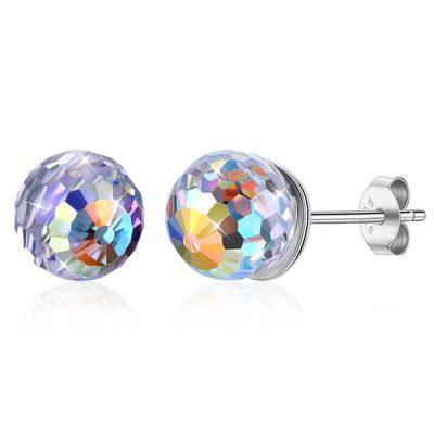 0,6X0,6cm 0,9 gam Sterling Bạc Trang sức Hoa tai Bông tai đá sinh học Vòng đeo tay SGS
