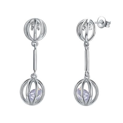 0,12oz 2,8X0,8cm Bông tai đính đá Sapphire Hợp kim Zircon Đá bông tai