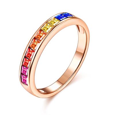 8,3in 0,07oz Vòng pha lê bạc Sterling 14k Nhẫn đính hôn Zirconia khối ODM
