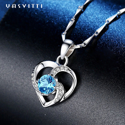 Đeo cổ Áo Đẹp Crystal 925 Sterling Silver 18 inch Đeo cổ YN1247
