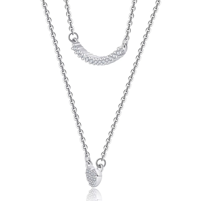 YASVITTI hai lớp vòng cổ đồ trang sức cổ điển Vàng hồng bọc 925 bạc Sterling vòng cổ dây chuyền trái tim
