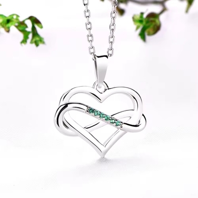 YASVITTI ODM OEM 925 Sterling Silver Sắt trái tim lấp lánh 5A Zirconia Rhodium Plated Hollow Necklace Pendant Jewelry