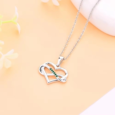 YASVITTI ODM OEM 925 Sterling Silver Sắt trái tim lấp lánh 5A Zirconia Rhodium Plated Hollow Necklace Pendant Jewelry