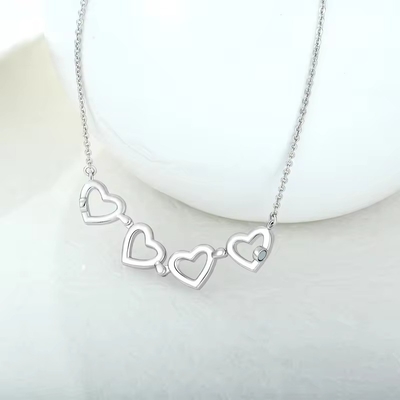 YASVITTI Custom lãng mạn từ tính hoa trèo vòng cổ OEM Charm 925 Sterling bạc tinh tế trái tim bốn lá hoa trèo vòng cổ
