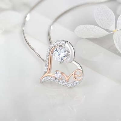 YASVITTI Tôi yêu bạn trái tim dây chuyền vòng cổ sinh nhật Ngày Valentine Ngày của mẹ Giáng sinh Mẹ quà đồ trang sức cho phụ nữ