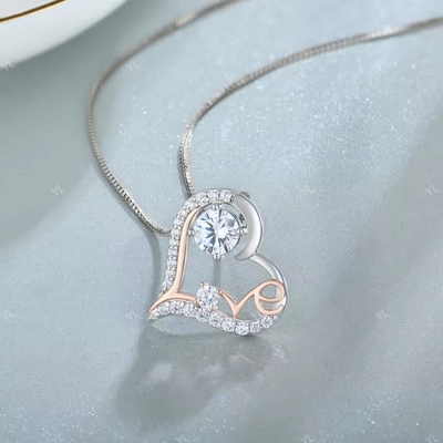 YASVITTI Tôi yêu bạn trái tim dây chuyền vòng cổ sinh nhật Ngày Valentine Ngày của mẹ Giáng sinh Mẹ quà đồ trang sức cho phụ nữ