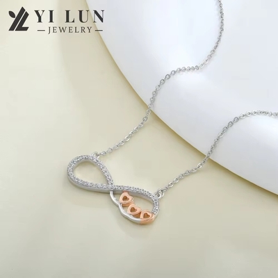 YASVITTI bán lẻ cá nhân hóa cao cấp bạc vòng cổ hoa hồng vàng bọc trái tim vòng cổ dây chuyền cho đồ trang sức