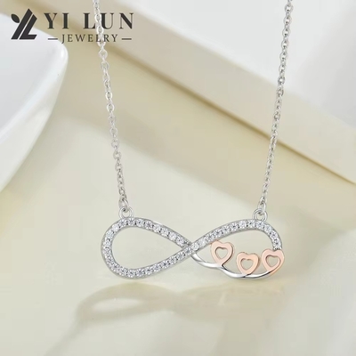 YASVITTI bán lẻ cá nhân hóa cao cấp bạc vòng cổ hoa hồng vàng bọc trái tim vòng cổ dây chuyền cho đồ trang sức