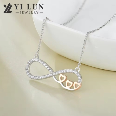 YASVITTI bán lẻ cá nhân hóa cao cấp bạc vòng cổ hoa hồng vàng bọc trái tim vòng cổ dây chuyền cho đồ trang sức