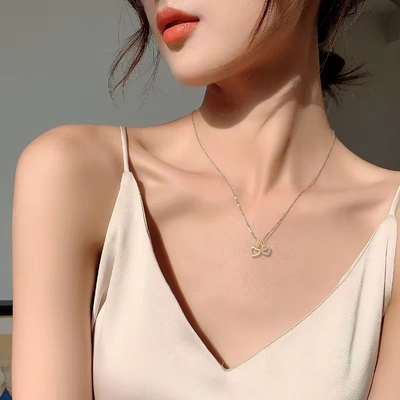 YASVITTI bán buôn 925 Sterling bạc hai trái tim vòng cổ quyến rũ tùy chỉnh vàng bọc trái tim vòng cổ đồ trang