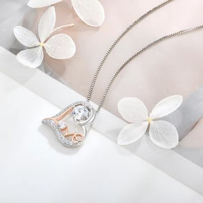 YASVITTI Tôi yêu bạn trái tim dây chuyền vòng cổ sinh nhật ngày Valentine ngày của mẹ Giáng sinh mẹ quà đồ trang sức