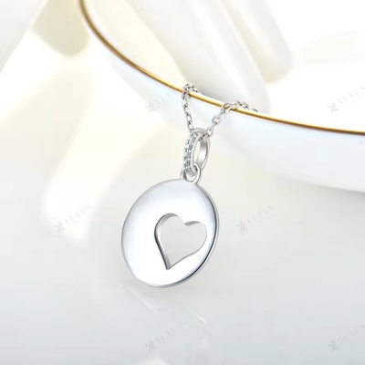 YASVITTI lãng mạn 925 Sterling bạc vòng cổ Rhodium mạ tiền xu Love Heart Hollow vòng cổ đeo cổ cho Valentine's Da