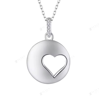 YASVITTI lãng mạn 925 Sterling bạc vòng cổ Rhodium mạ tiền xu Love Heart Hollow vòng cổ đeo cổ cho Valentine's Da