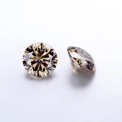 Forever Brilliant Moissanite Kim cương 1 carat tròn Kim cương cắt sáng Màu sâm banh