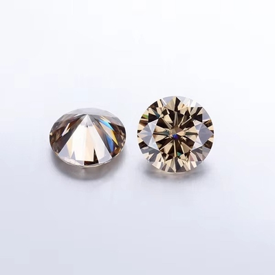 Forever Brilliant Moissanite Kim cương 1 carat tròn Kim cương cắt sáng Màu sâm banh