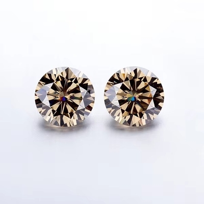 Forever Brilliant Moissanite Kim cương 1 carat tròn Kim cương cắt sáng Màu sâm banh