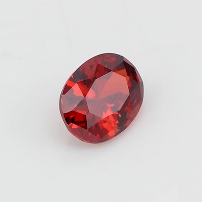 8 * 12mm Moissanite màu Oval máu Đỏ Crystal Glass Moissanite cho nhẫn đính hôn