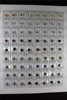 8 * 12mm Moissanite màu Oval máu Đỏ Crystal Glass Moissanite cho nhẫn đính hôn