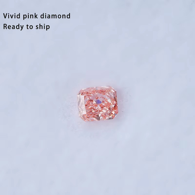 Đỏ Radiant cắt kim cương lỏng Moissanite đồ trang sức màu hồng sống động Phòng thí nghiệm trưởng thành Kim cương Moissanite