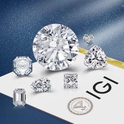 0.5ct 1ct 1.5ct 2ct 3ct Đá Moissanite trắng lỏng HPHT CVD Phòng thí nghiệm Đá trưởng thành