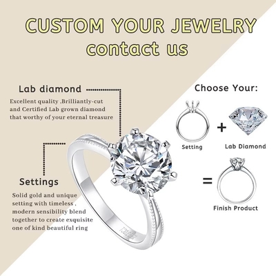 0.5ct 1ct 1.5ct 2ct 3ct Đá Moissanite trắng lỏng HPHT CVD Phòng thí nghiệm Đá trưởng thành