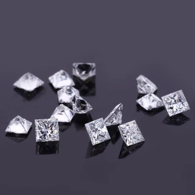 Princess Cut 1.4*1.4-4*4mm Melee HPHT DEF VS Square Lab tạo kim cương Moissanite