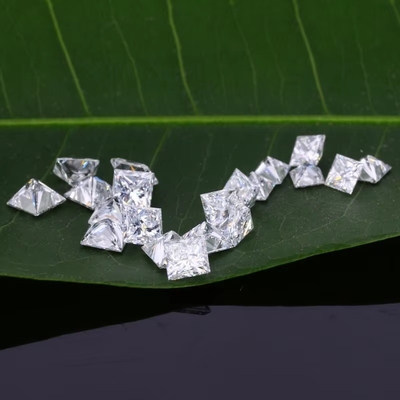 Princess Cut 1.4*1.4-4*4mm Melee HPHT DEF VS Square Lab tạo kim cương Moissanite