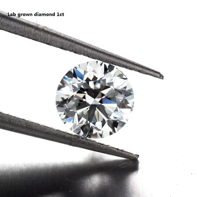 1 carat HPHT CVD Kim cương DEF Màu sắc VS VVS Tròn cắt rực rỡ Phòng thí nghiệm trưởng thành Kim cương lỏng lẻo