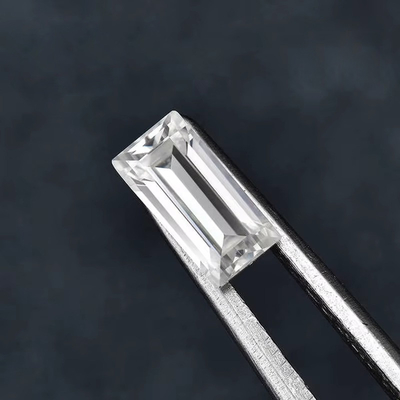 Đá đúc tròn màu trắng Moissanite Stone Baguette cắt lỏng đá quý để làm đồ trang sức
