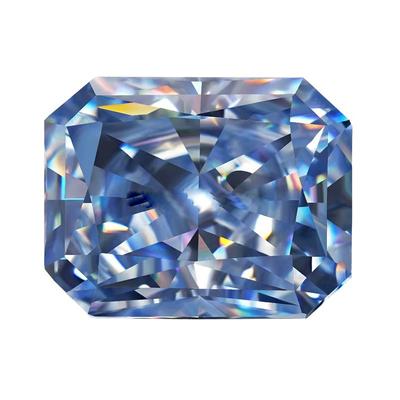 VVS 1ct đá nghiền Radiant cắt lỏng Moissanite kim cương xanh Melee Moissanite