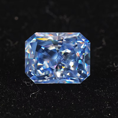 VVS 1ct đá nghiền Radiant cắt lỏng Moissanite kim cương xanh Melee Moissanite