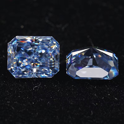 VVS 1ct đá nghiền Radiant cắt lỏng Moissanite kim cương xanh Melee Moissanite