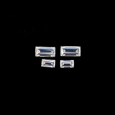 Không có lỗi Melee Moissanite Baguette cắt lỏng D Màu Vvs1 Moissanite Kim cương