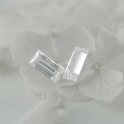 Không có lỗi Melee Moissanite Baguette cắt lỏng D Màu Vvs1 Moissanite Kim cương